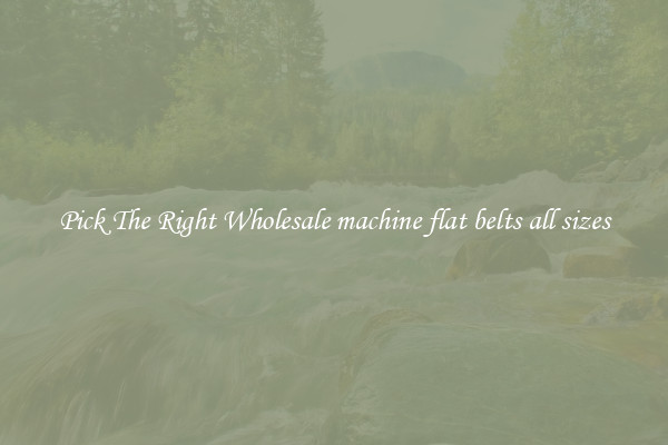 Pick The Right Wholesale machine flat belts all sizes
