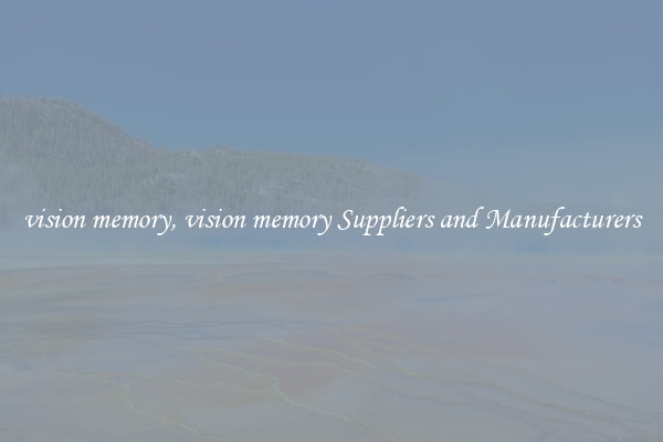 vision memory, vision memory Suppliers and Manufacturers