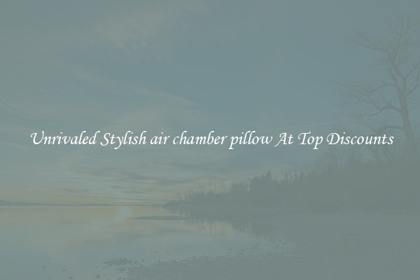 Unrivaled Stylish air chamber pillow At Top Discounts