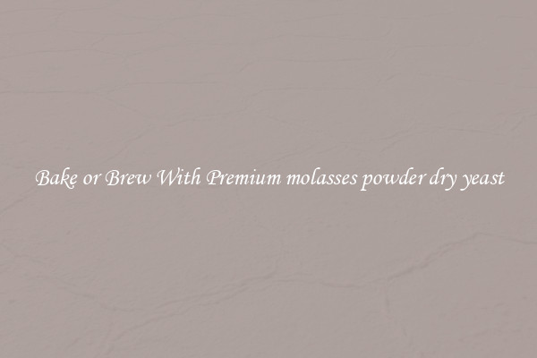 Bake or Brew With Premium molasses powder dry yeast