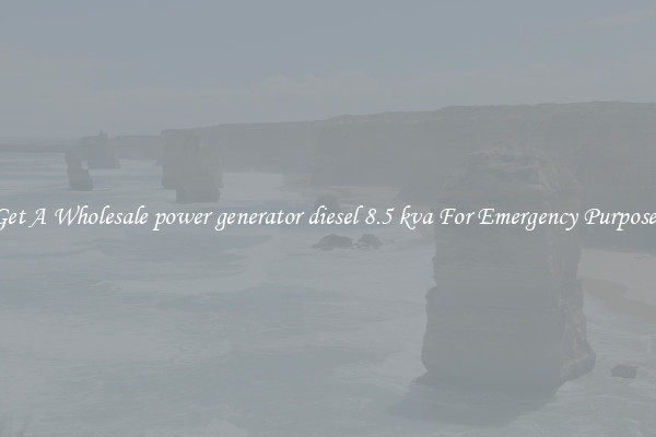 Get A Wholesale power generator diesel 8.5 kva For Emergency Purposes