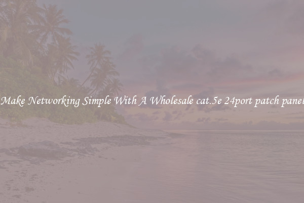 Make Networking Simple With A Wholesale cat.5e 24port patch panel