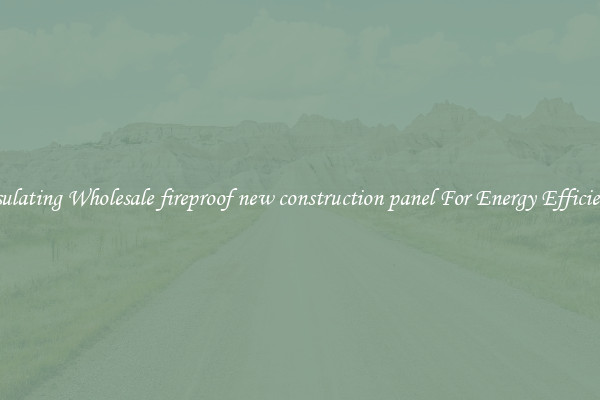 Insulating Wholesale fireproof new construction panel For Energy Efficiency
