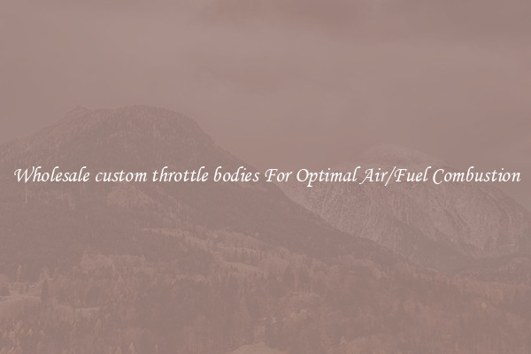 Wholesale custom throttle bodies For Optimal Air/Fuel Combustion
