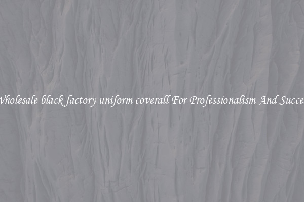 Wholesale black factory uniform coverall For Professionalism And Success
